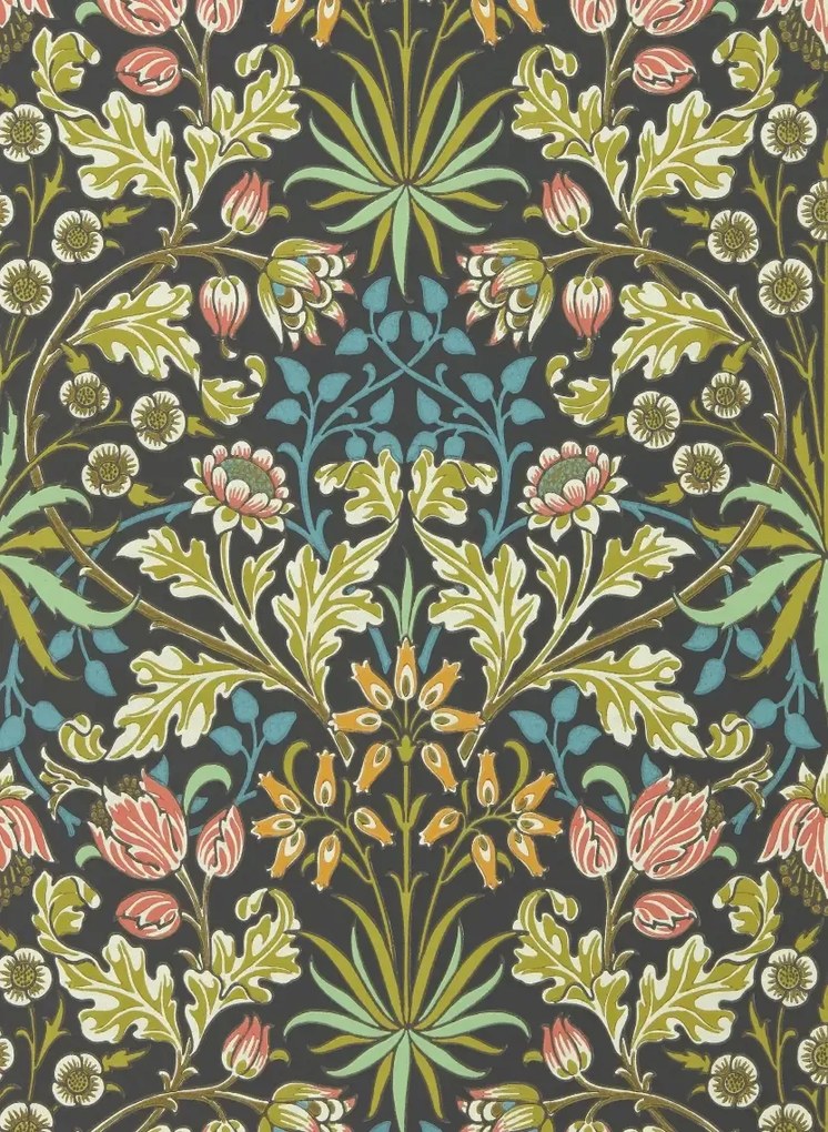 Morris & Co Carta da parati Hyacinth - Enchanted Green