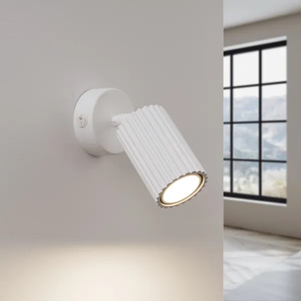 Sollux SL.1541 - Faretto da parete KARBON 1xGU10/10W/230V bianco