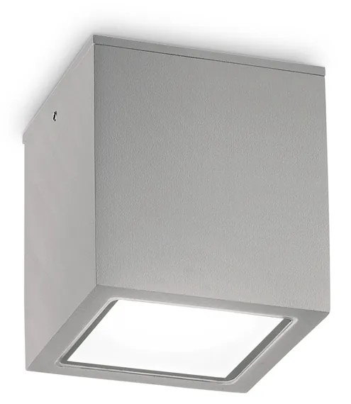 Plafoniera Moderna Techo Alluminio Grigio 1 Luce Gu10 20W Ip54