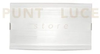 Applique a parete celine bianca 2 luci attacco e27 35x10,5x20cm vet...