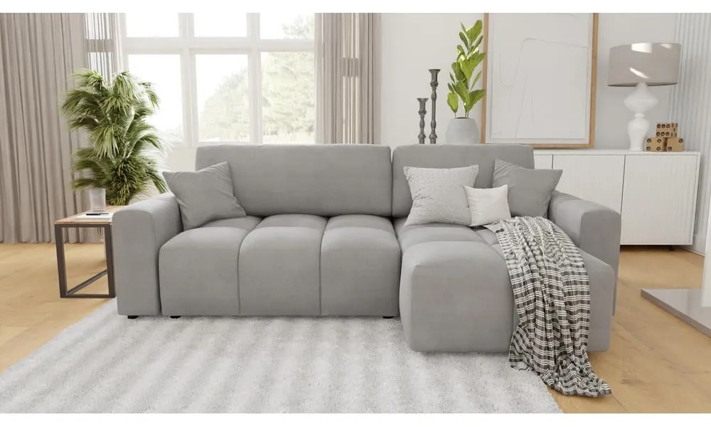 Divano angolare variabile grigio chiaro Luki - Ropez