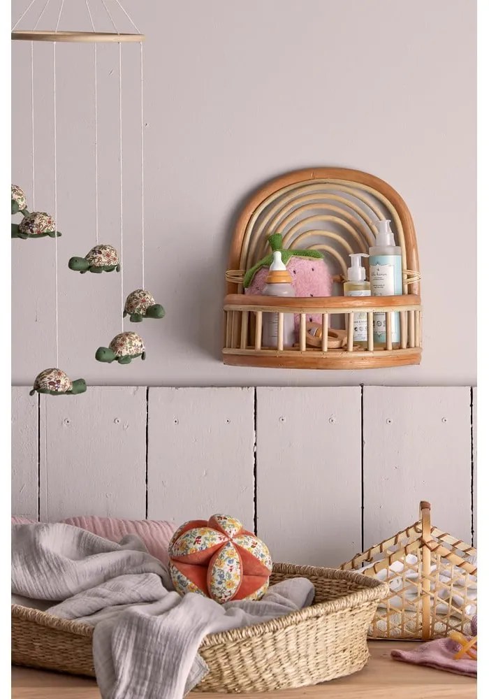 Scaffale in rattan per bambini in colore naturale Preet - Bloomingville Mini
