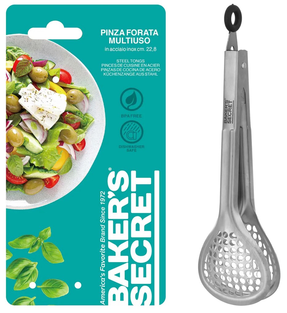 Pinza da cucina in acciaio 22 cm Baker's Secret
