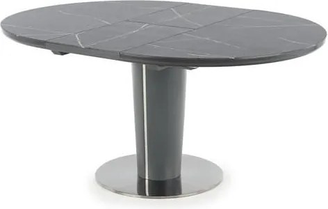 Tavolo allungabile Ricardo effetto marmo - Ø120/160x76h