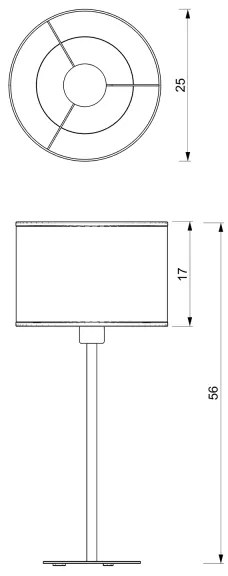 Lampada da tavolo LOFT SHADE 1xE27/60W/230V diametro 25 cm bianco/oro
