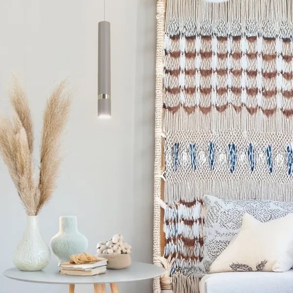 Brilagi - Lampadario a sospensione con filo POKER 1xGU10/25W/230V beige