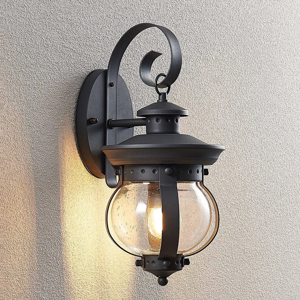 Applique da esterno Lindby Farley, 40 cm, grigio scuro, IP44, E27