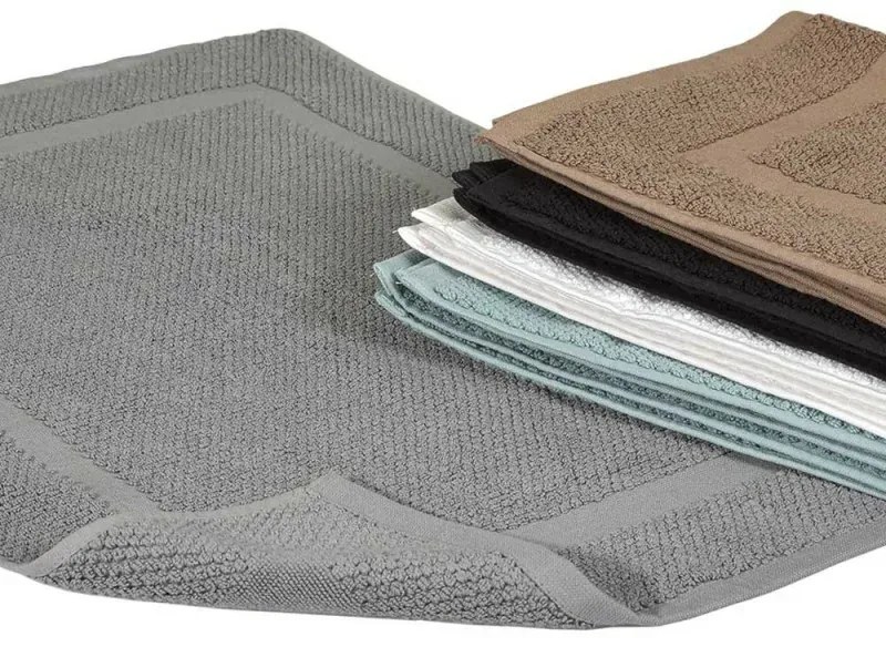 Tappeto scendi doccia 100% cotone colore grigio 45x65 cm