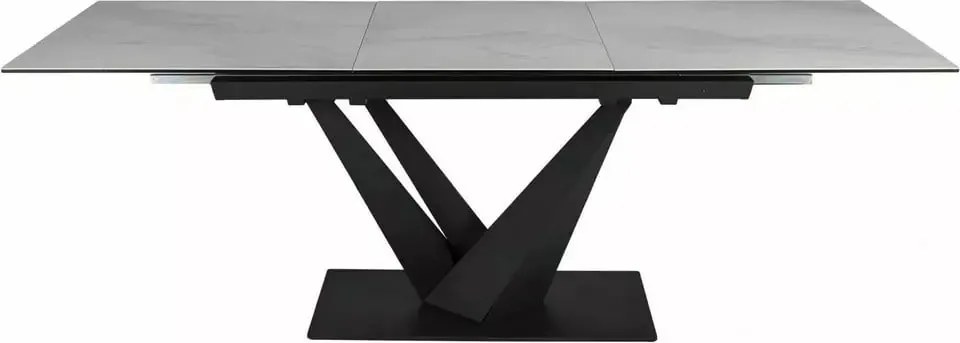 Tavolo allungabile Sorento Ceramic NATURE CLOUD bianco/nero opaco - L160-220 cm