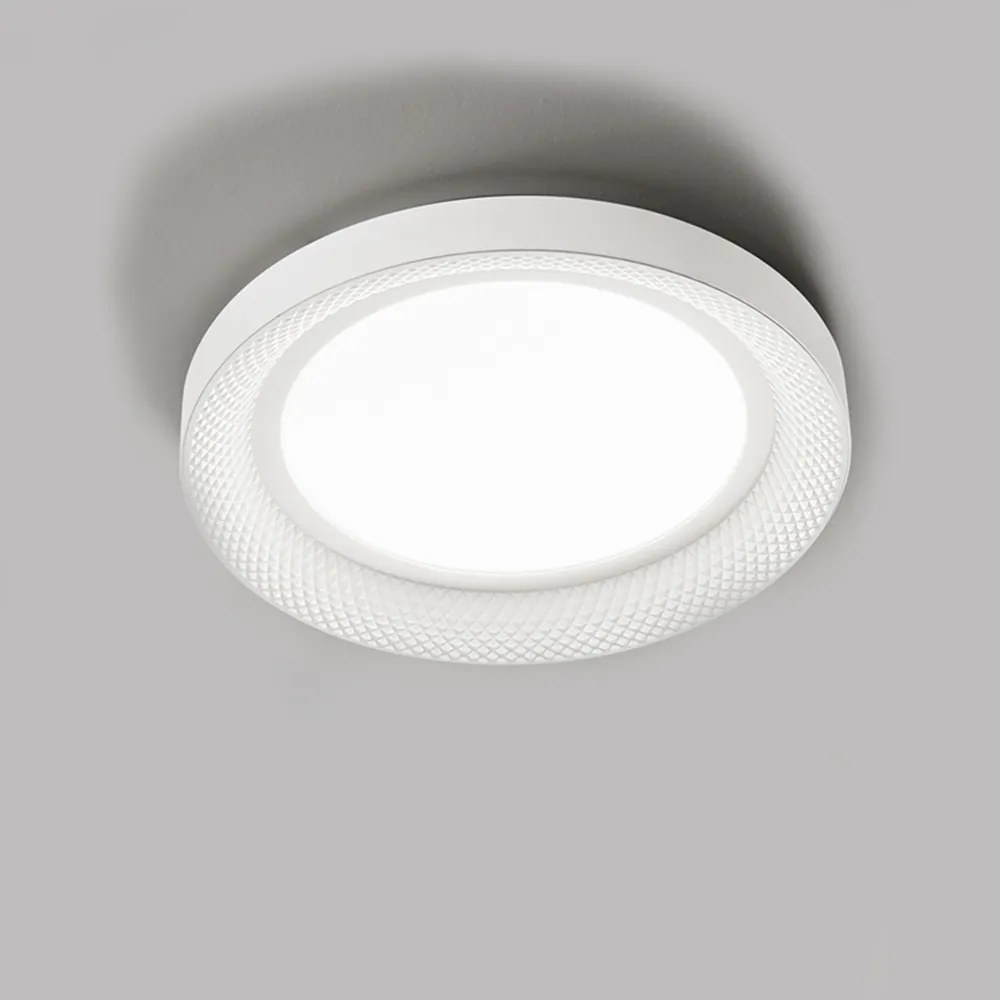 Plafoniera Contemporanea Hive Metallo Bianco Acrilico Led 40W Cct 3000/4000K
