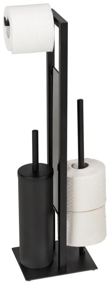 WENKO 25400100 - Scopino WC RIVALTA 18x70 cm nero