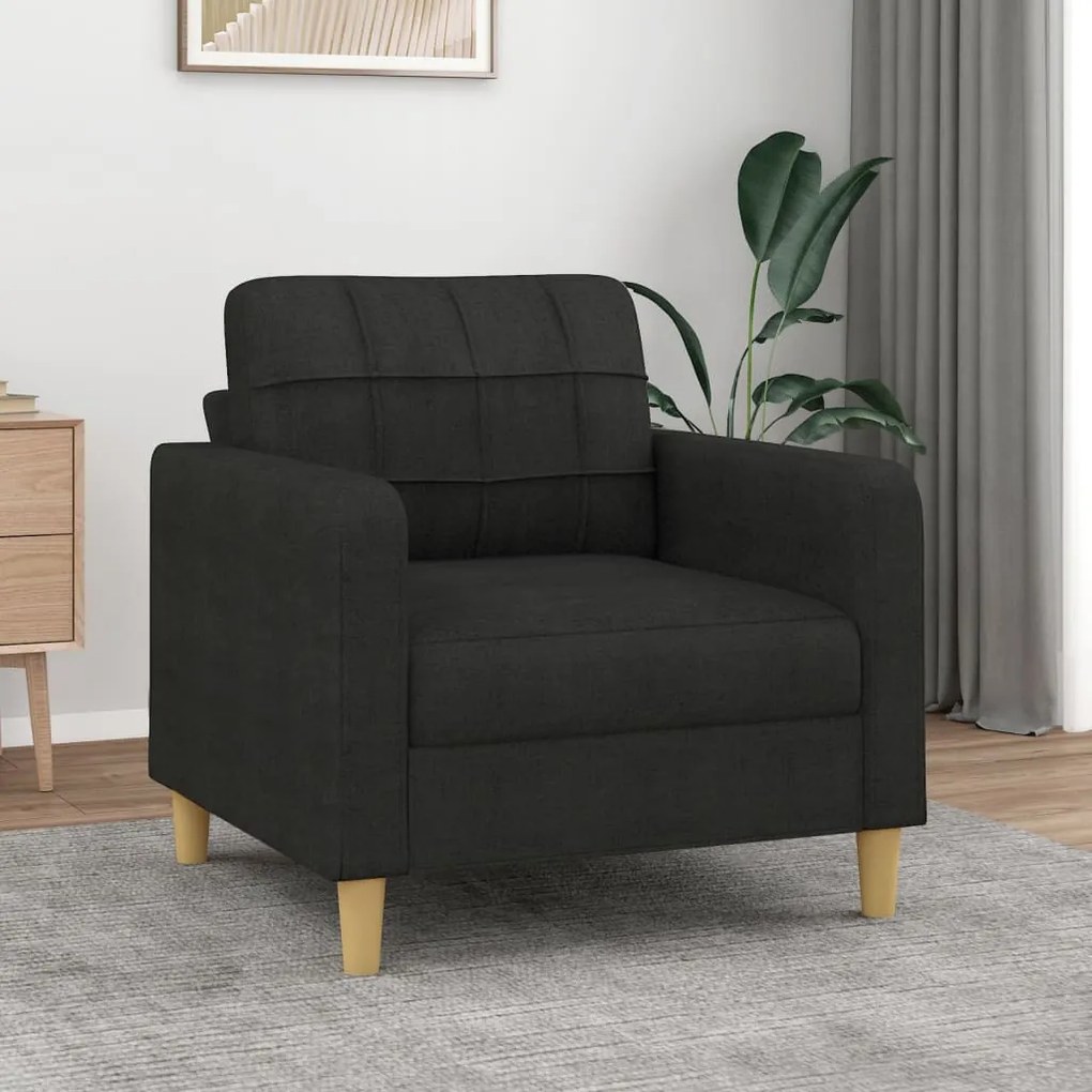 Poltrona Nera 60 Cm İn Tessuto /