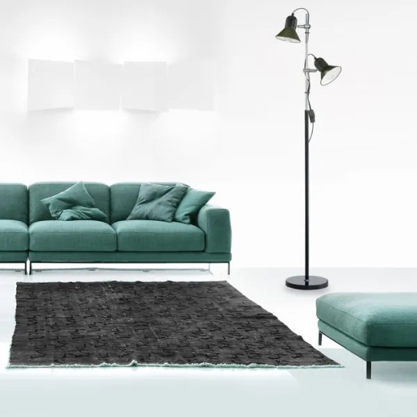 Ideal Lux - Lampada da terra 2xE27/60W/230V nera