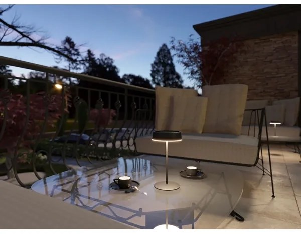 LED Lampada da tavolo solare ricaricabile dimmerabile VIVIEN LED/3W/5V 2700K IP54 nero