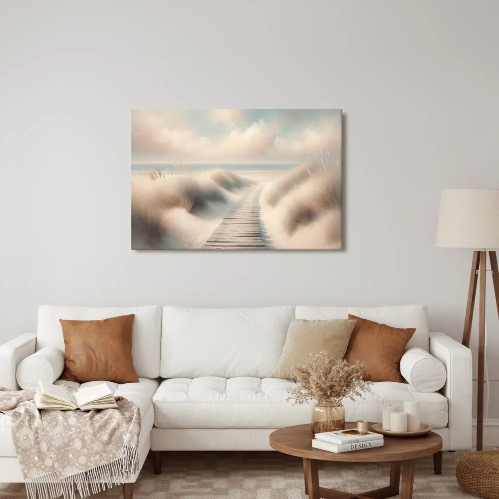 Quadro su tela – Sentiero verso il mare tra le dune