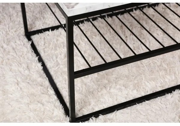 Tavolino ASUDE 43x95 cm nero/bianco