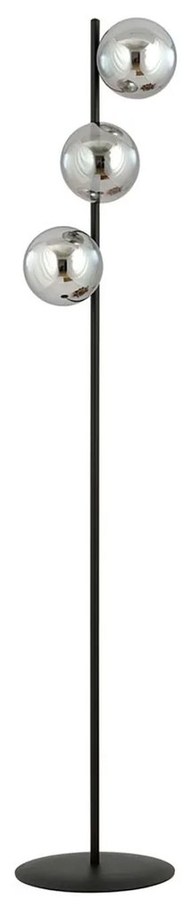 Piantana Minimal Durga Acciaio Nero Grigio 3 Luci E14 Ip20