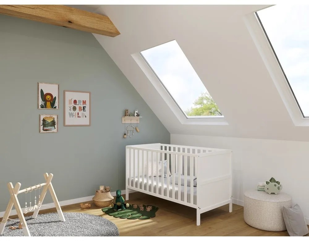 Lettino bianco in faggio massiccio 70x140 cm Alkmaar – Germania