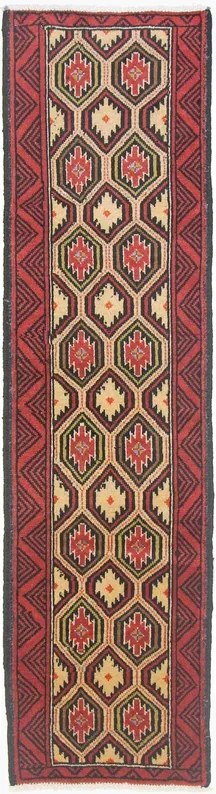 Beluch Tappeto persiano 50x190 Beige (Iran) Annodato A Mano