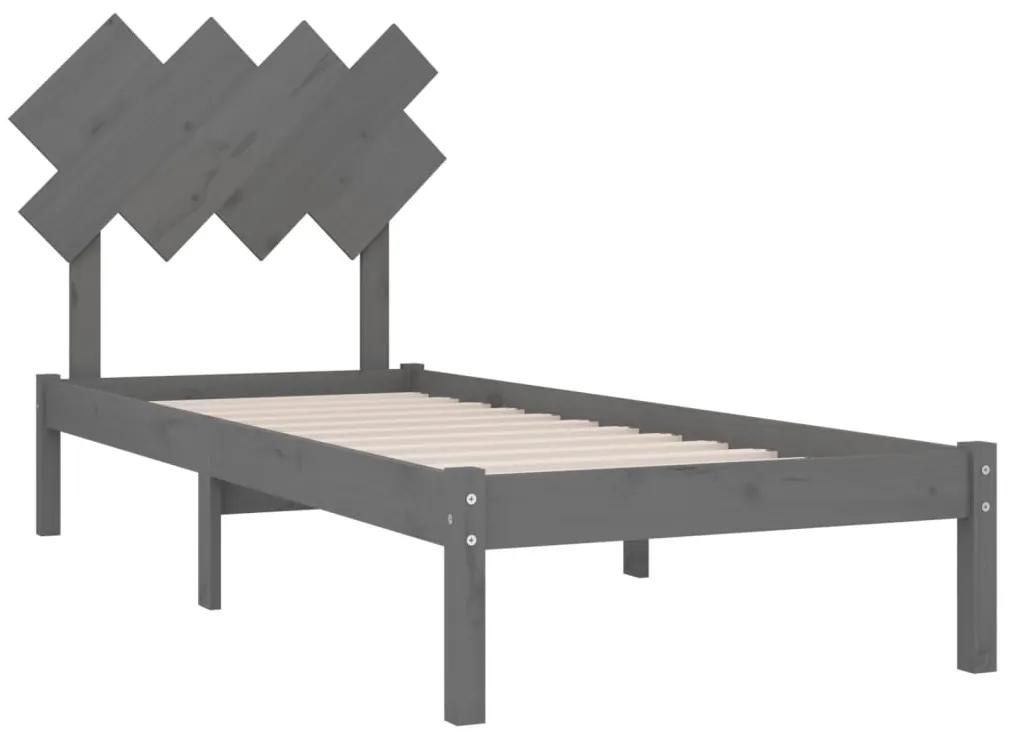 Giroletto grigio 90x200 cm in legno massello