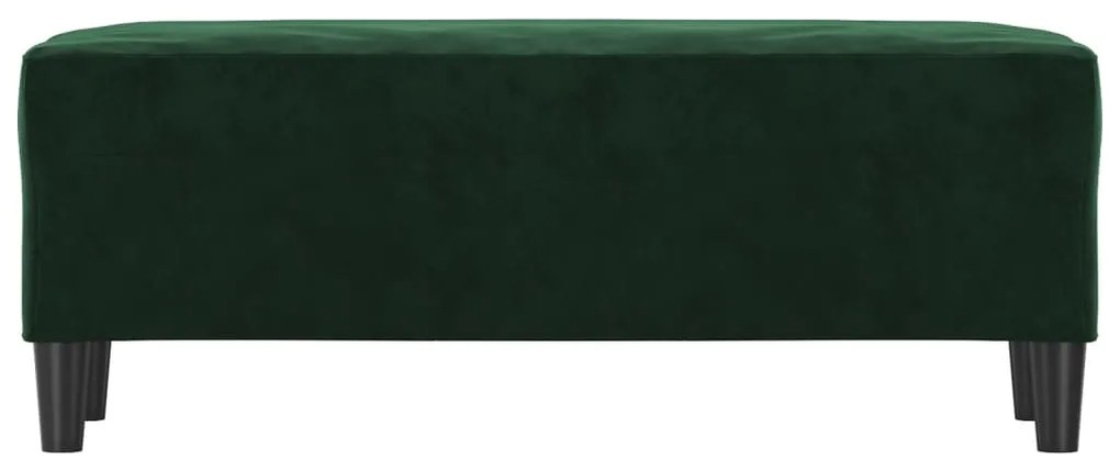 Panca verde scuro 100x35x41 cm in velluto