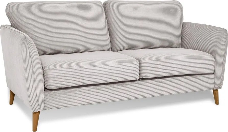 Divano in velluto a coste grigio chiaro 170 cm Paris - Scandic