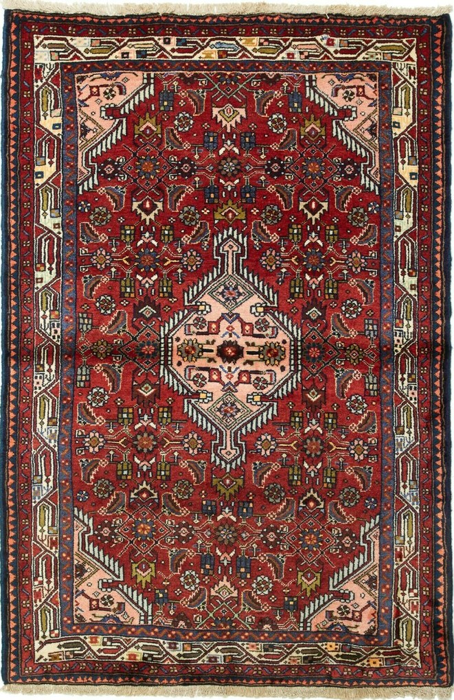 Hamedan Tappeto 100 x 140 (Iran) Annodato A Mano