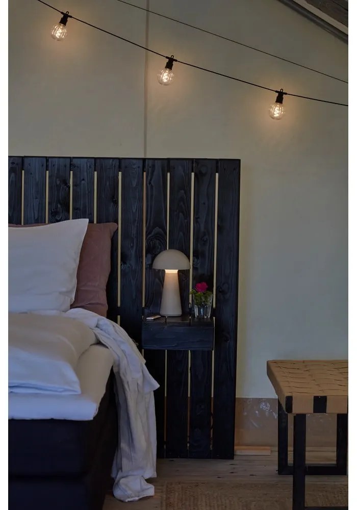 Lampada da tavolo LED grigia con telecomando (altezza totale 28 cm) Sam – Sirius