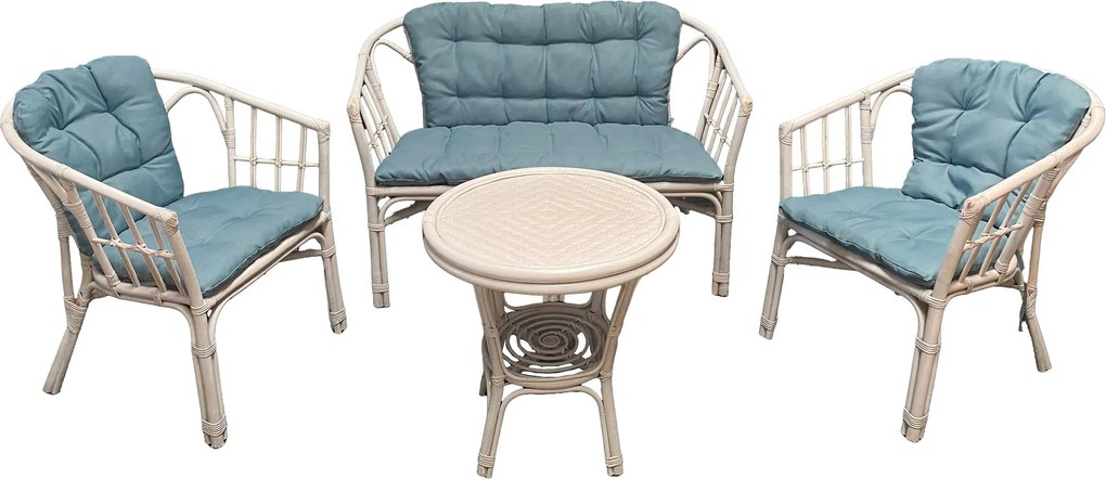 ODETTE - salotto in fibra natura bianco o miele