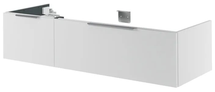 Mobile da bagno sotto lavabo Neo bianco laccato L 135 x H 32 x P 48 cm 1 cassetto, lavabo non incluso