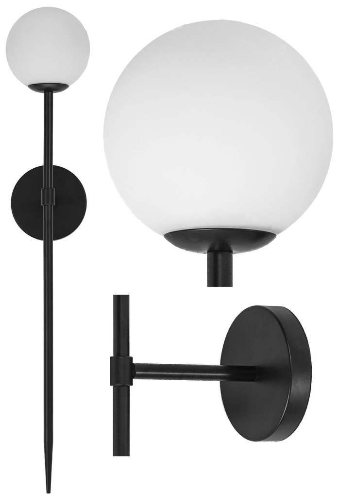 LAMPADA DA MURO NERO MODERNO 90cm APP581-1W