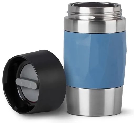 Tefal - Tazza termica 300 ml COMPACT MUG acciaio inossidabile/blu