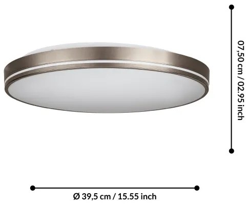 Eglo 75707 - Plafoniera LED dimmerabile LED/22W/230V 3000-6500K + tc