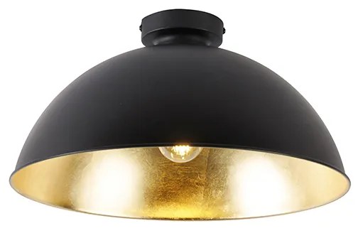 Plafoniera nera con oro 42 cm regolabile - Magnax
