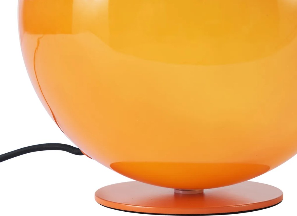 Lampada da tavolo retrò arancione con vetro - Mabel