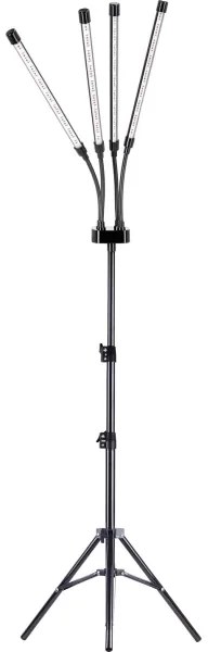 Lampada da terra dimmerabile a LED per la coltivazione di piante VITARO 4xLED/7,5W/230V nero