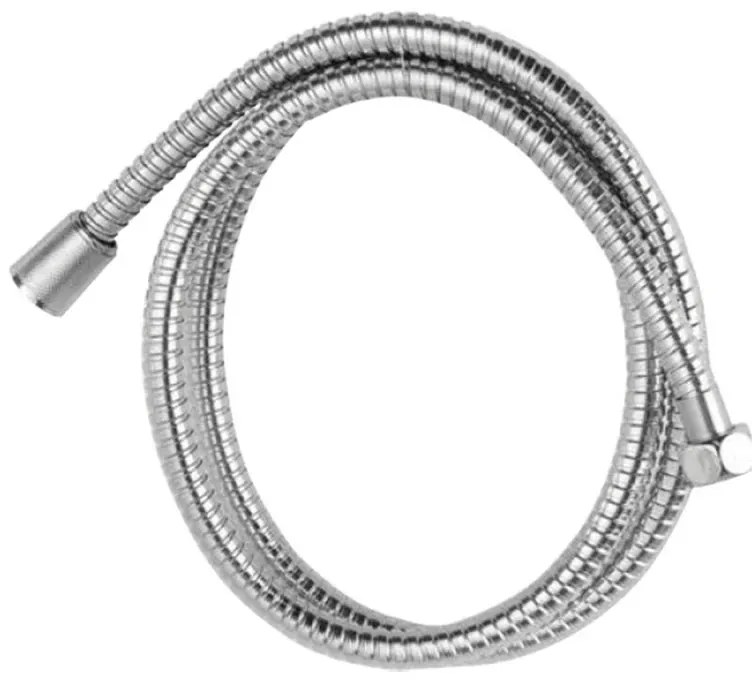 Flessibile Doccia 150 cm Acciaio Cromo con Doppia Aggrafatura