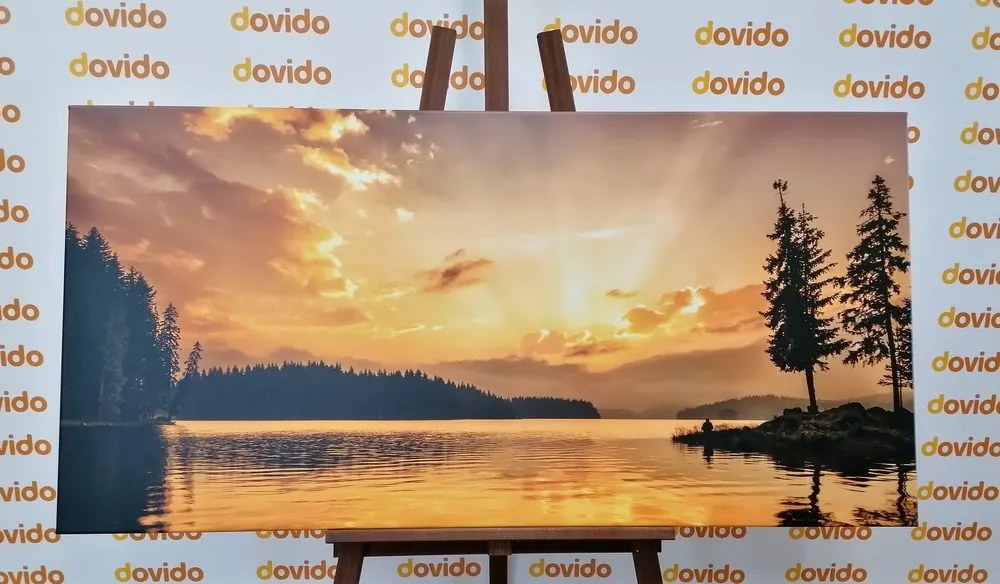 Quadro su tela – Riflesso del lago di montagna