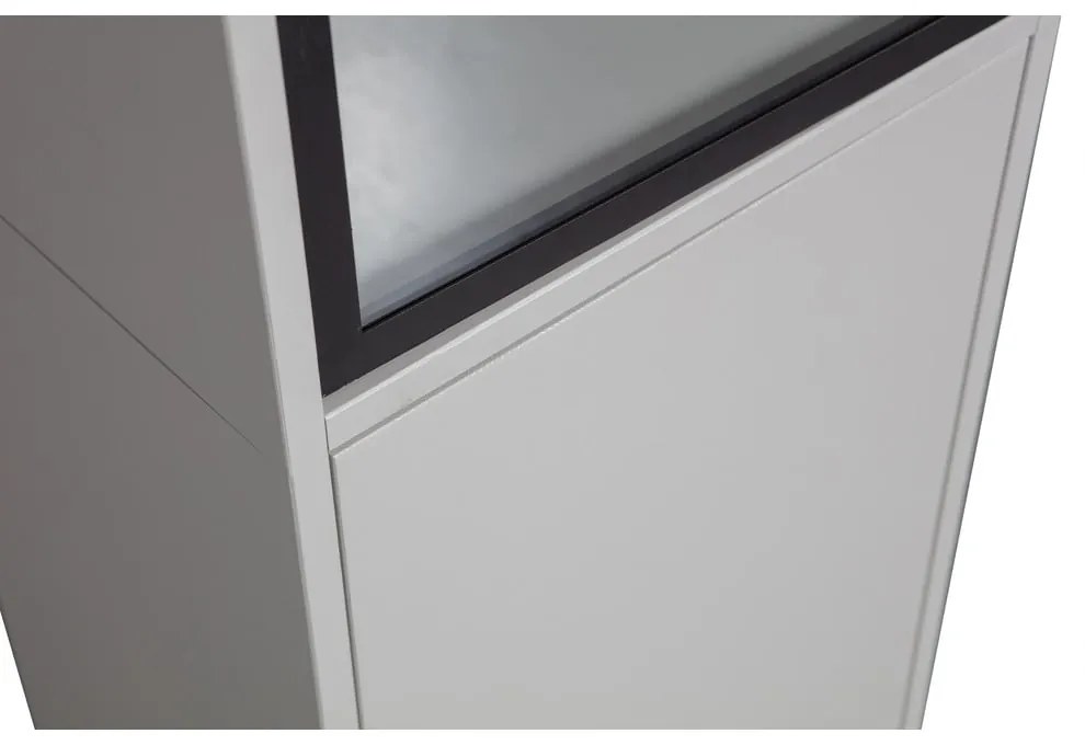 Vetrina in legno di pino grigio chiaro 53x230 cm Basic - vtwonen