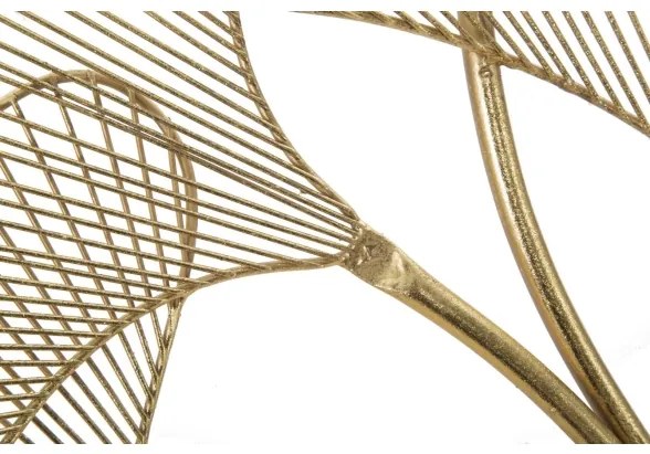 Pannello Decorativo In Ferro A Fiori Glam Leaf 79x5x68 Cm Oro