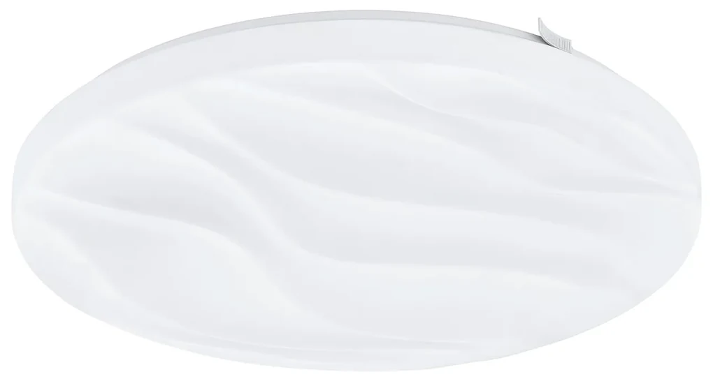 Plafoniera Moderna Benariba Acciaio Bianco Luce Led Integrato 14,6W