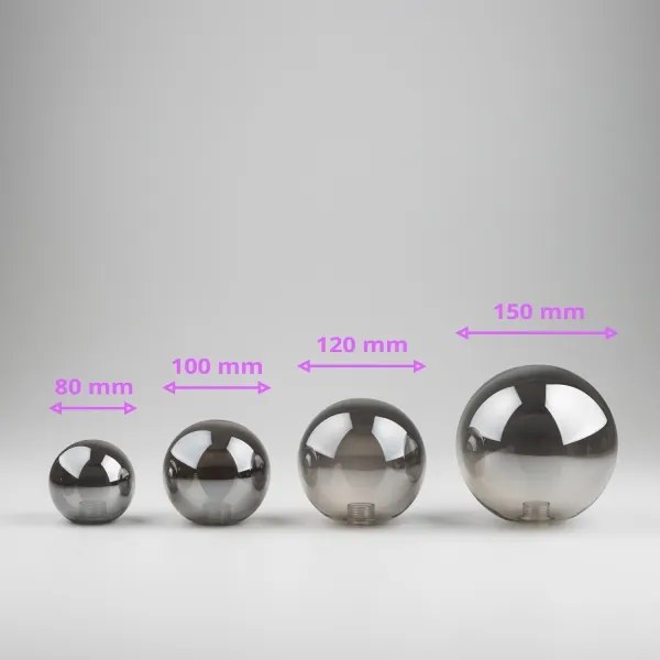 Brilagi-Vetro di ricambio per lampadario, applique e lampada MISTEL,MILLA diametro 12 cm fumé