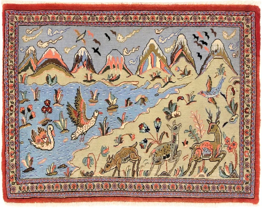 Ghom Tappeto persiano 90 x 70 (Iran) Annodato A Mano