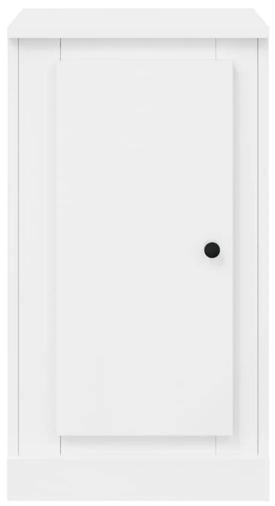 Credenza Bianco Lucido 37,5x35,5x67,5 cm in Legno Multistrato