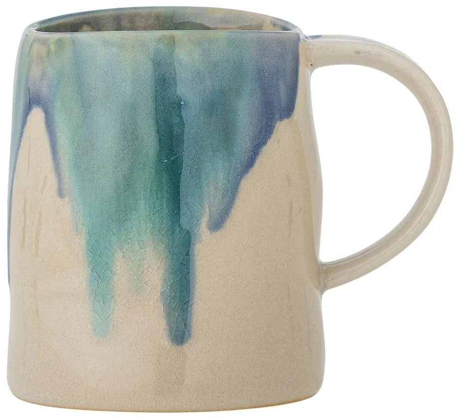Tazza blu/beige in gres 450 ml Yori – Bloomingville