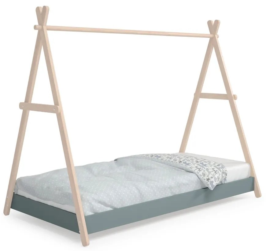 Letto per bambini in legno di pino verde/naturale 90x200 cm Trufa - Marckeric