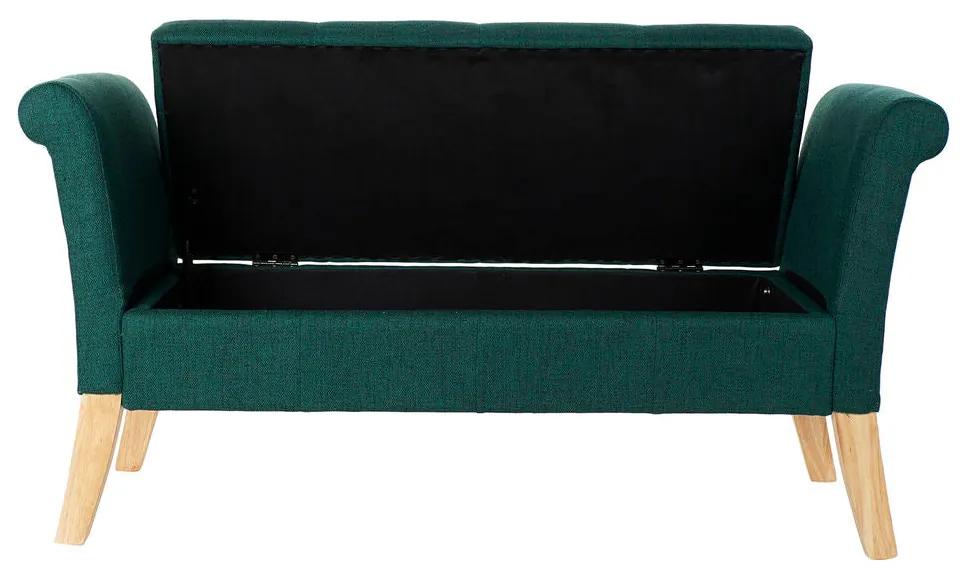 Panca DKD Home Decor Verde Poliestere Legno (130 x 44 x 69 cm)