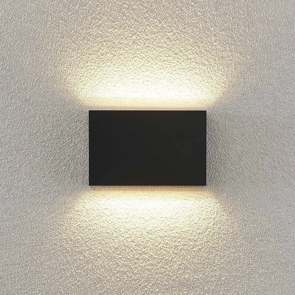 Applique da esterni a LED Jarte Lindby, Nero, Plastica, Moderno, Applique LED da esterni