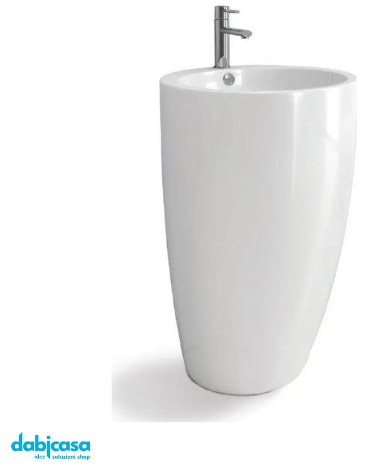 Lavabo in Ceramica linea "Alouette" Freestanding Colore Bianco Lucido