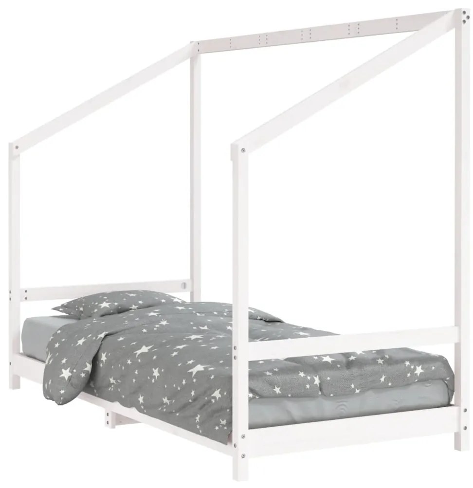 Giroletto per bambini bianco 90x190cm in legno massello di pino